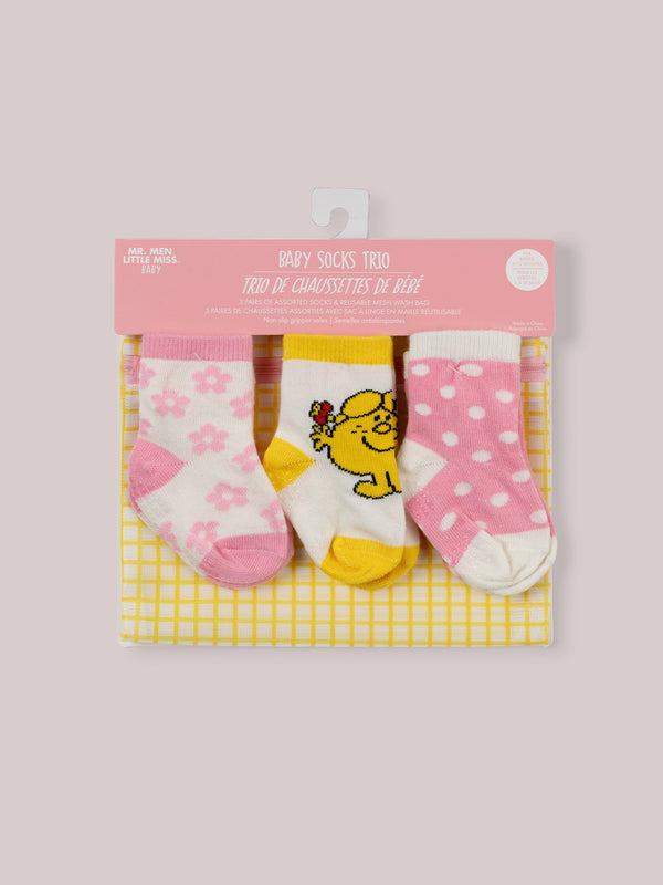 3-Pack Soft Durable Baby Socks Set - Little Miss Sunshine™